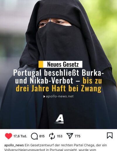 Burka Ban Portugal 2025